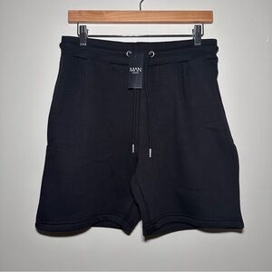 Men’s BoohooMAN Slim Fit Short Length Jersey Shorts - Black - Medium